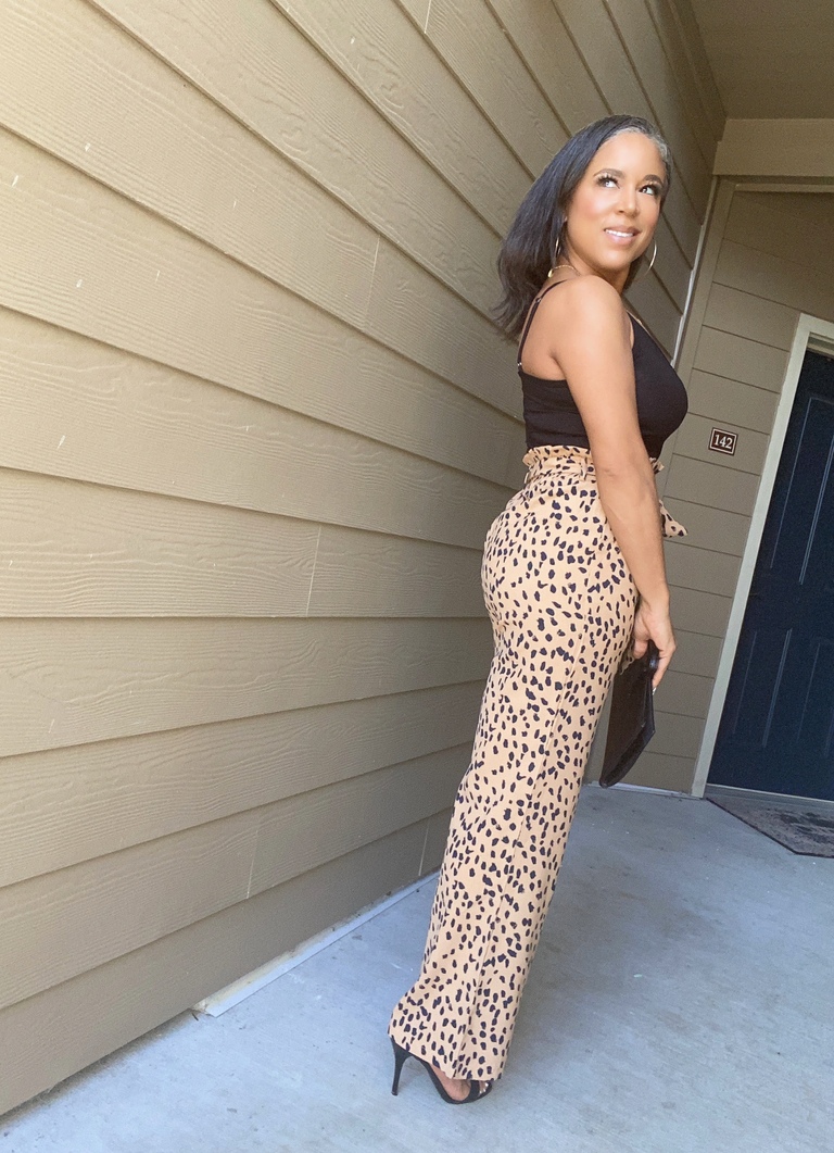 leopard wide-leg pants
