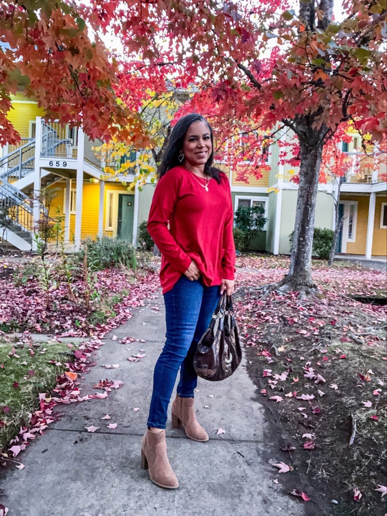 red tunic top long sleeve amazon finds