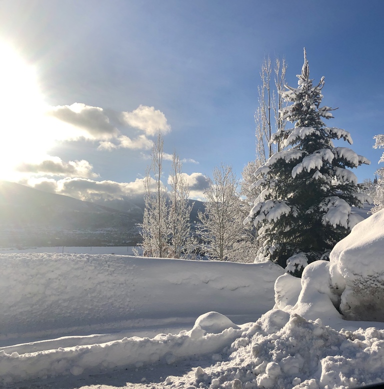 snow in Steamboat Springs, Colorado